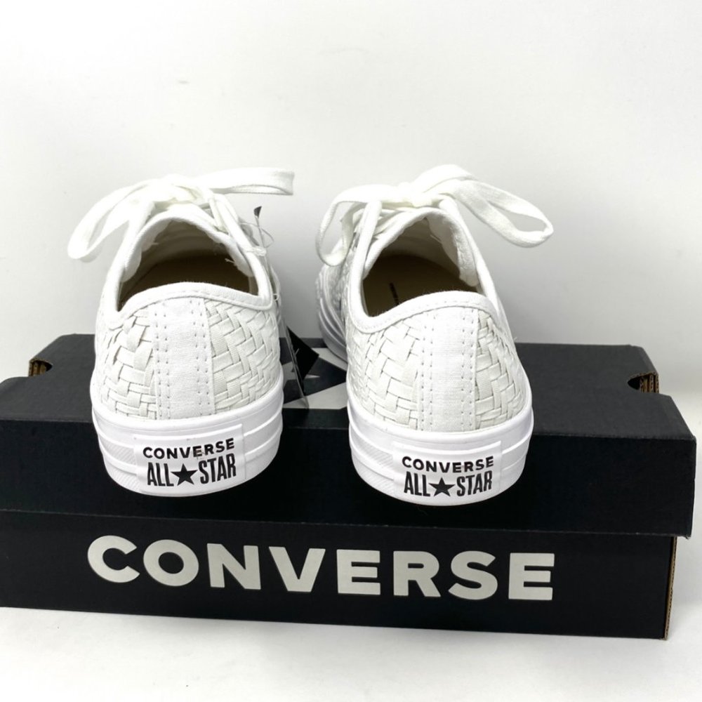 Converse Chuck Taylor All Sneaker Womens Logo Low Top White Egret Canvas 564354F - Picture 5 of 11